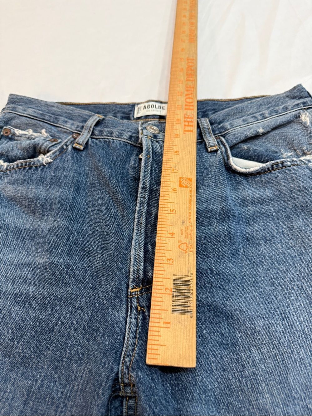 Agolde Riley High Rise Straight Crop In Frequency Size 30 - Picture 10 of 14